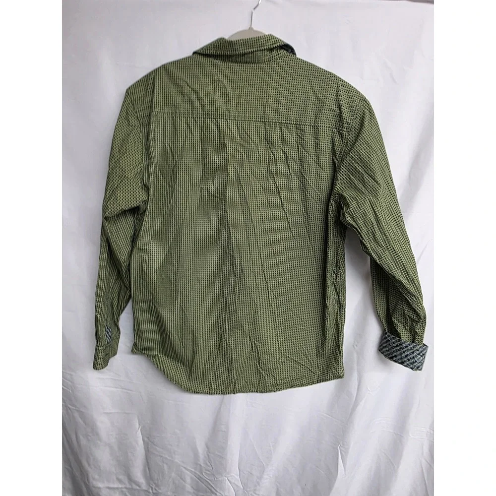 Cinch Modern Fit Mens XL Green Geometric Print Button Down Shirt Long Sleeve